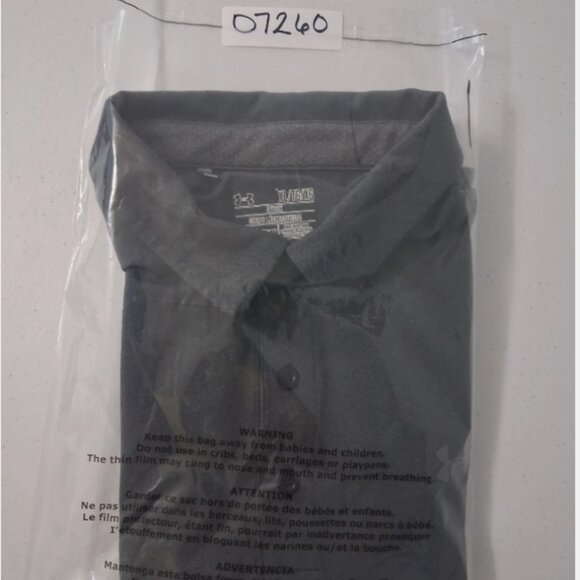 Under Armour Polo Shirt Mens XL Gray Short Sleeve Loose Fit Heatgear Performance - Picture 10 of 10